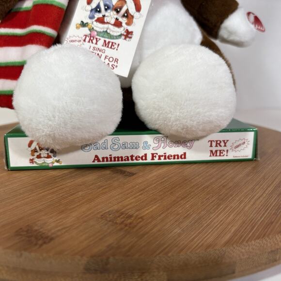 Dan Dee Sad Sam & Honey Animated Singing Light Up Plush Nothing for Christmas - Picture 5 of 13